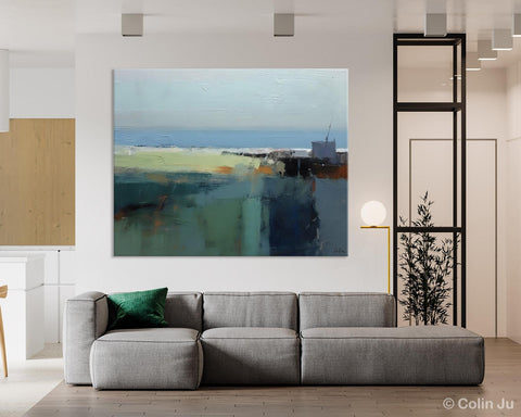 Landscape Acrylic Paintings, Landscape Abstract Paintings, Modern Wall Art for Living Room, Original Abstract Abstract Painting on Canvas-Grace Painting Crafts