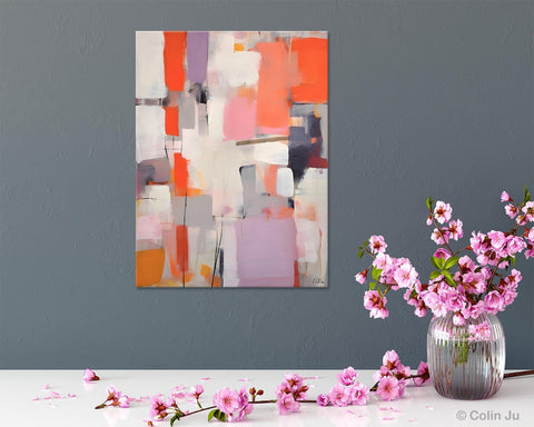 Large Painting for Dining Room, Original Canvas Artwork, Contemporary Acrylic Painting on Canvas, Simple Abstract Art, Wall Art Paintings-Grace Painting Crafts