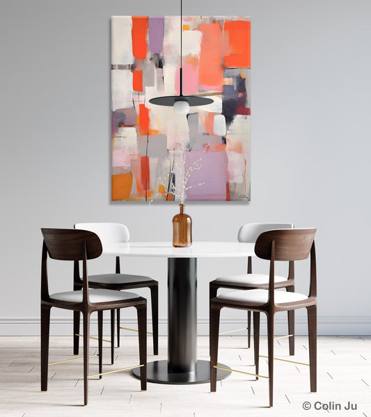 Large Painting for Dining Room, Original Canvas Artwork, Contemporary Acrylic Painting on Canvas, Simple Abstract Art, Wall Art Paintings-Grace Painting Crafts