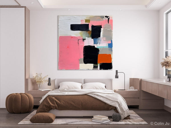 Modern Original Abstract Art, Large Wall Art for Bedroom, Geometric Modern Acrylic Art, Canvas Paintings for Sale, Contemporary Canvas Art-Grace Painting Crafts