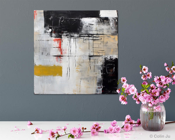 Large Abstract Art for Bedroom, Original Abstract Wall Art, Simple Modern Acrylic Artwork, Modern Canvas Paintings, Contemporary Canvas Art-Grace Painting Crafts