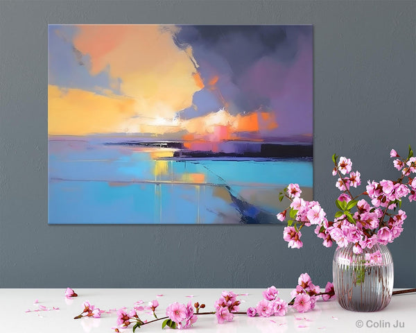 Extra Large Modern Wall Art Paintings, Acrylic Painting on Canvas, Landscape Paintings for Living Room, Original Landscape Abstract Painting-Grace Painting Crafts