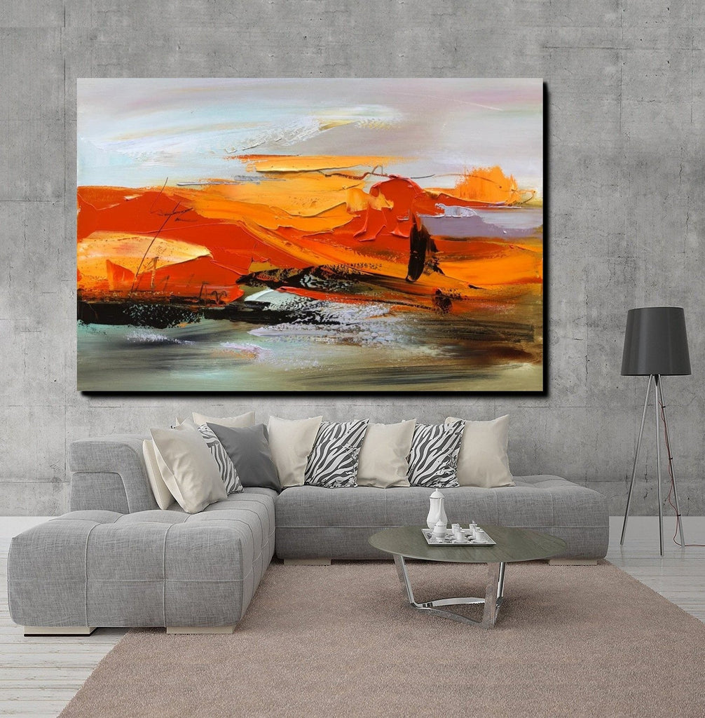 Acrylic Paintings on Canvas, Large Paintings Behind Sofa, Large Painti –  Grace Painting Crafts